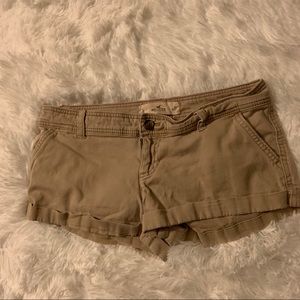 Hollister tan mini shorts